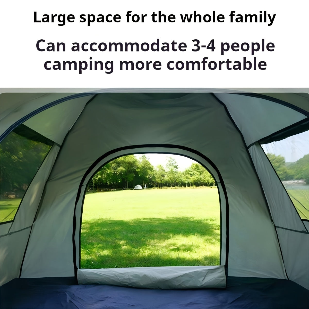 QuickCamp Tenda - Tenda a montaggio rapido con protezione UV per 4 persone