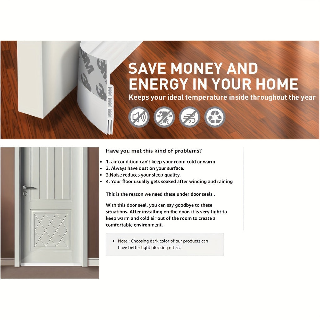 Paraspifferi per Porta - Raschietto per Porta in Silicone con Forte Colla e Isolamento Acustico