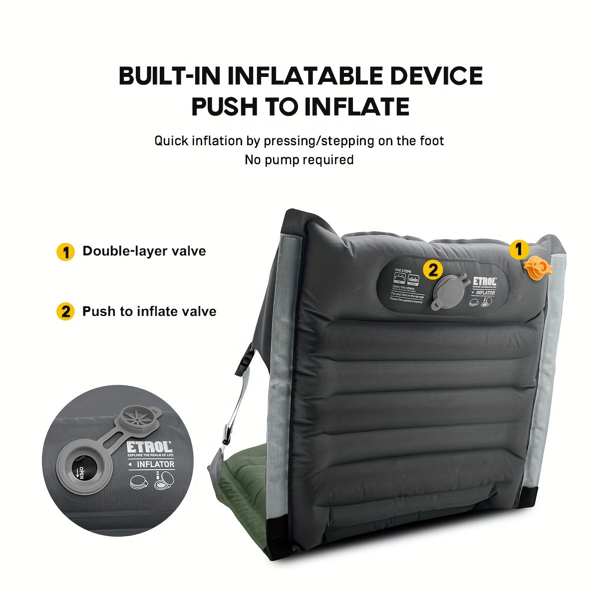 AirComfort Sedia Gonfiabile – Regolabile e Compatta