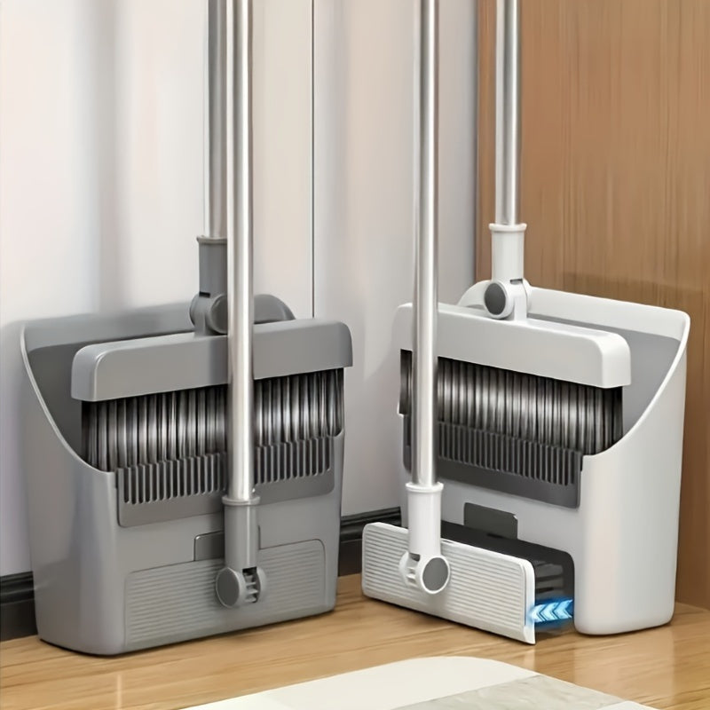 Set di Scopa e Paletta 3-in-1 Pieghevole – Soluzione Pratica per Pulizie Veloci ed Efficienti