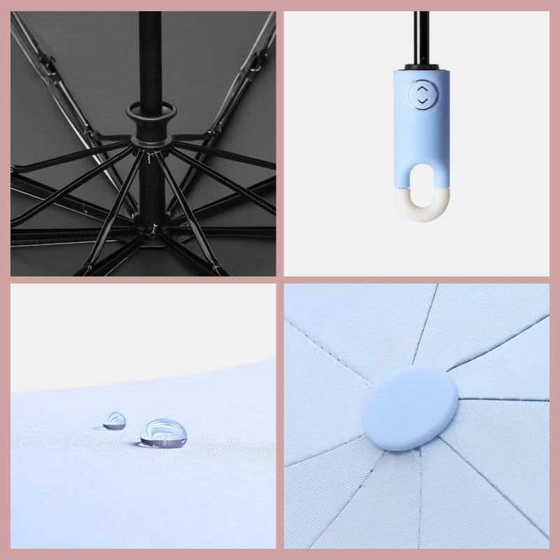 Ombrello Compatto e Resistente al Vento - Pratica Protezione Pieghevole