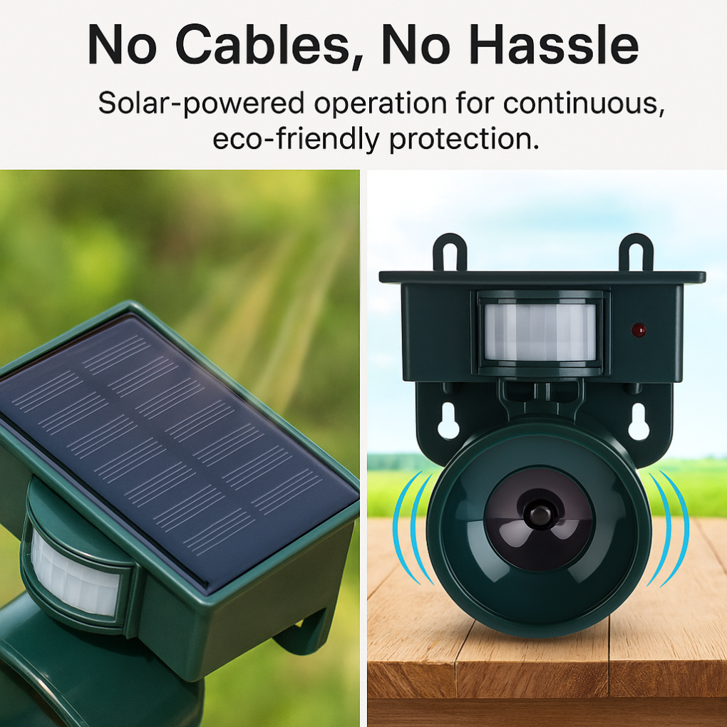 GardenGuard Scacciapasseri – Sensore di Movimento Intelligente per un Giardino Tranquillo
