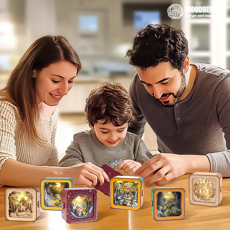 Casa di Natale 3D con Illuminazione - Luce LED Calda e Decorazione Unica