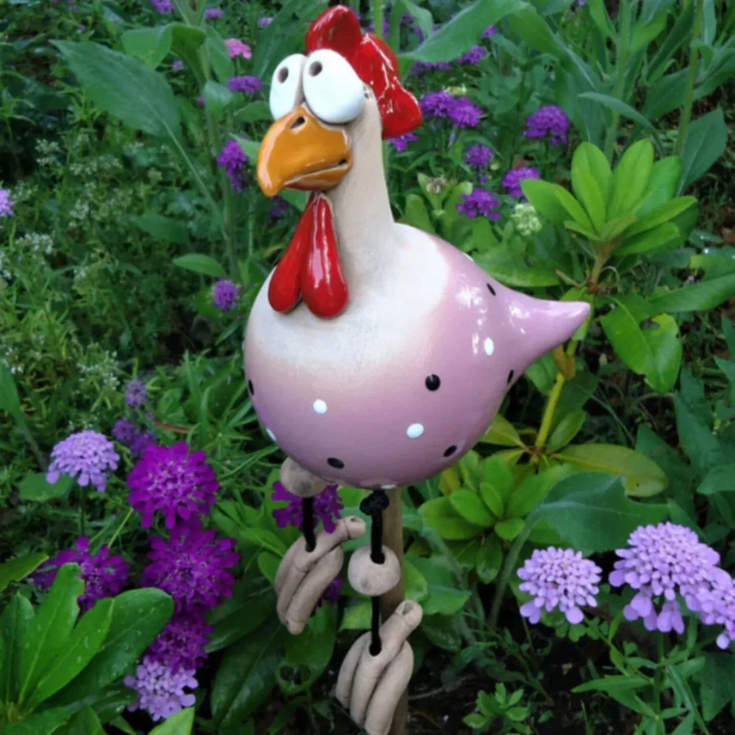 Decorazione Giocosa con Galline da Giardino - Accessori Allegri per Esterni