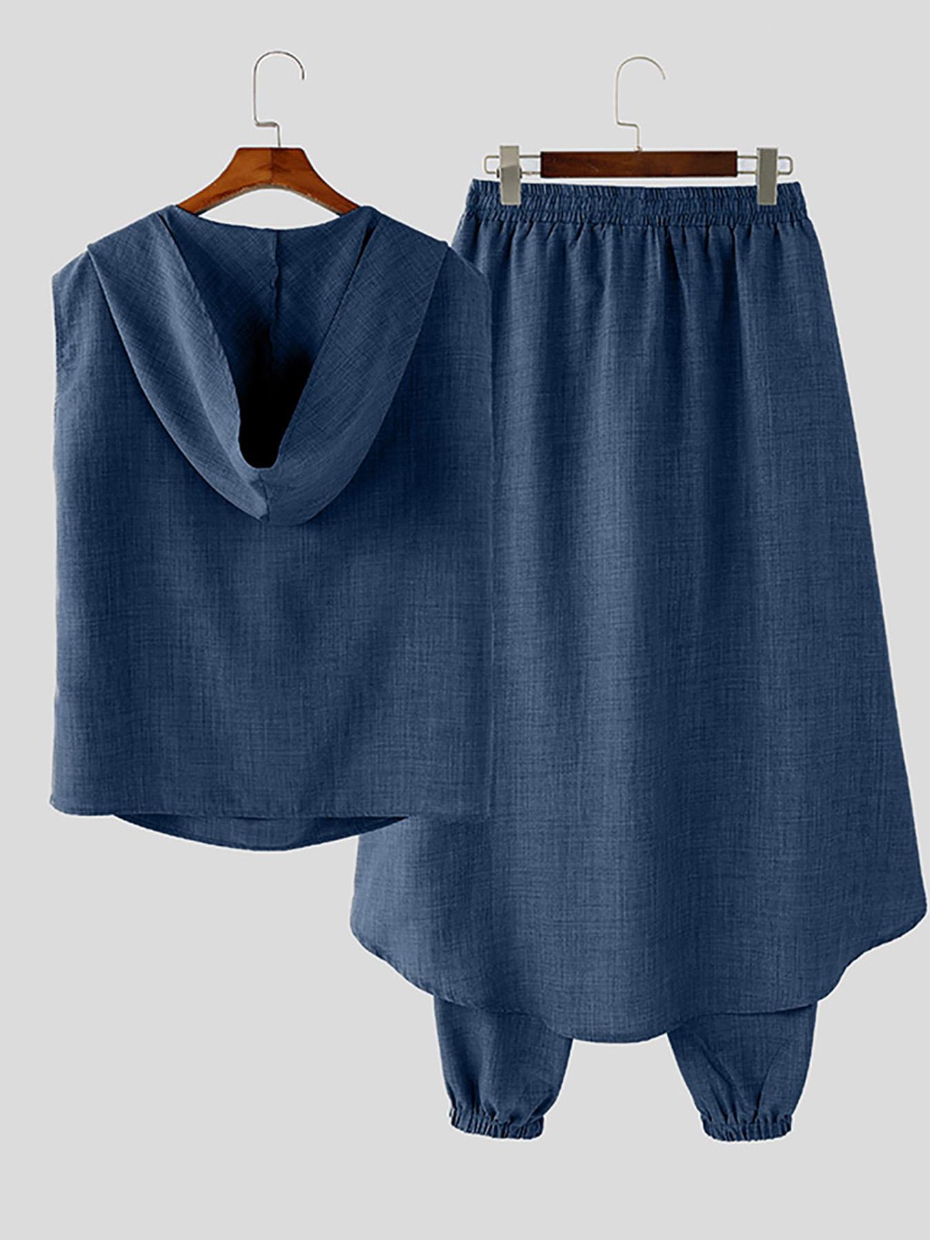 Set Mid-Length da Uomo – Gilet Senza Maniche e Pantaloni Baggy