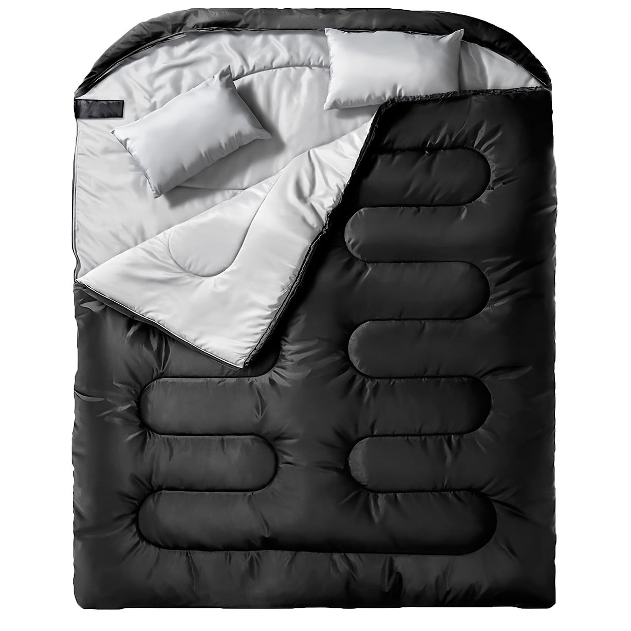 Sacco a pelo Deluxe 2-in-1 con Cuscino – Perfetto per Campeggio e Avventure all'Aperto