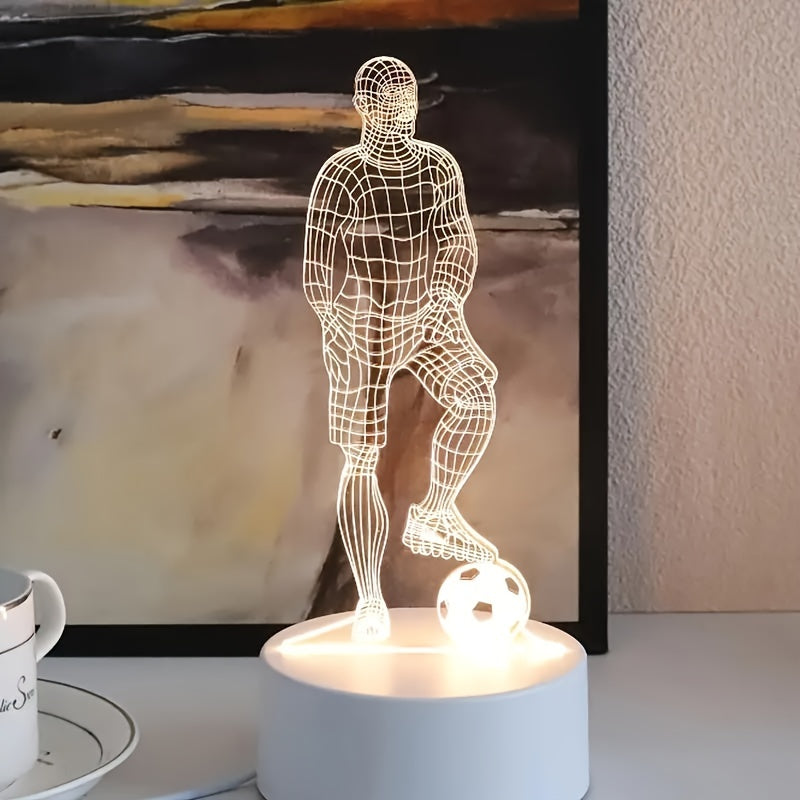 Lampada 3D calciatore – Per un'atmosfera sportiva