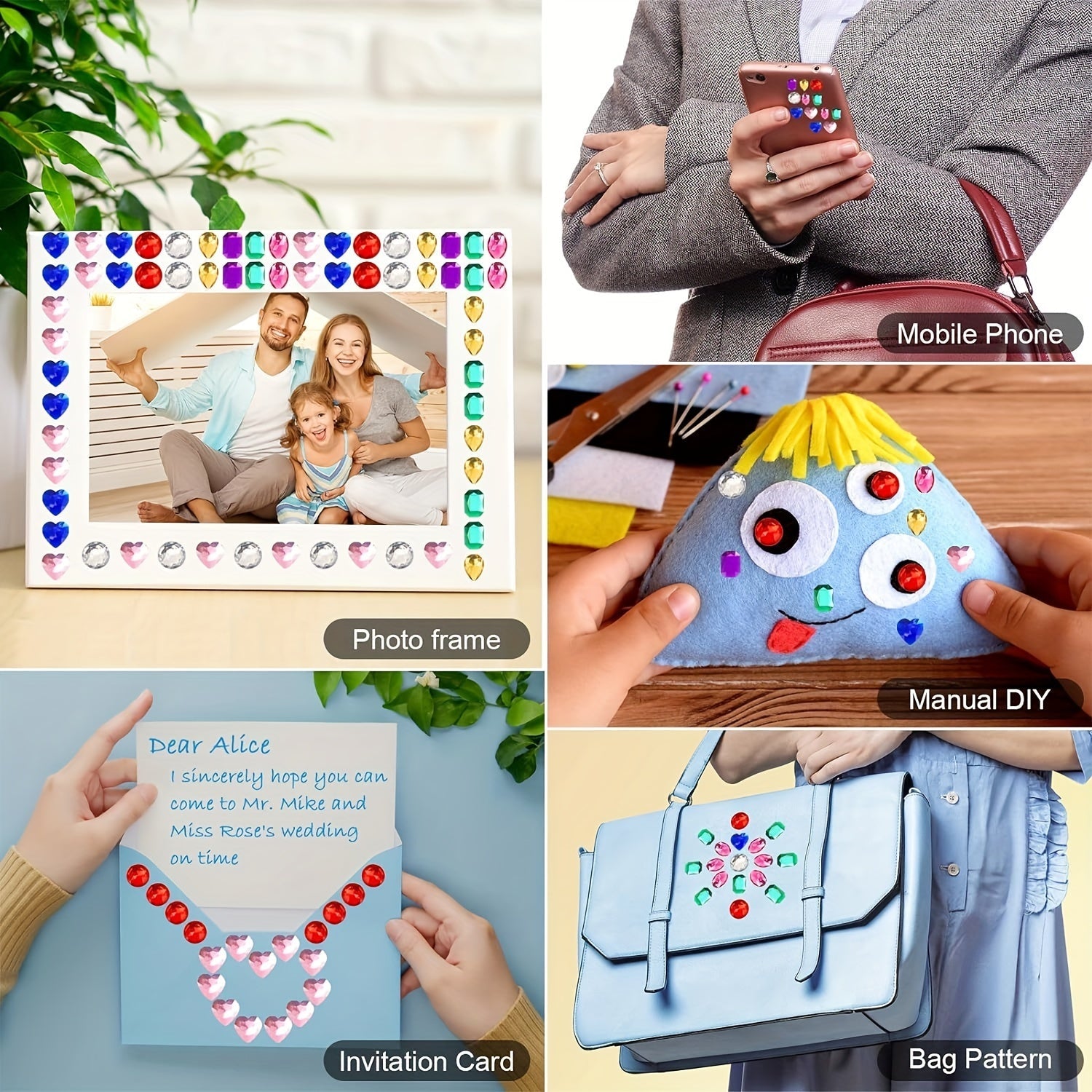 Set di Pietre Acriliche Decorative – Ideale per Feste e Progetti Fai da Te