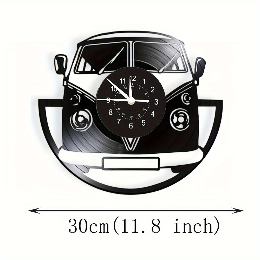 Orologio da Muro Vintage Minibus - Charme Retro per Ogni Ambiente