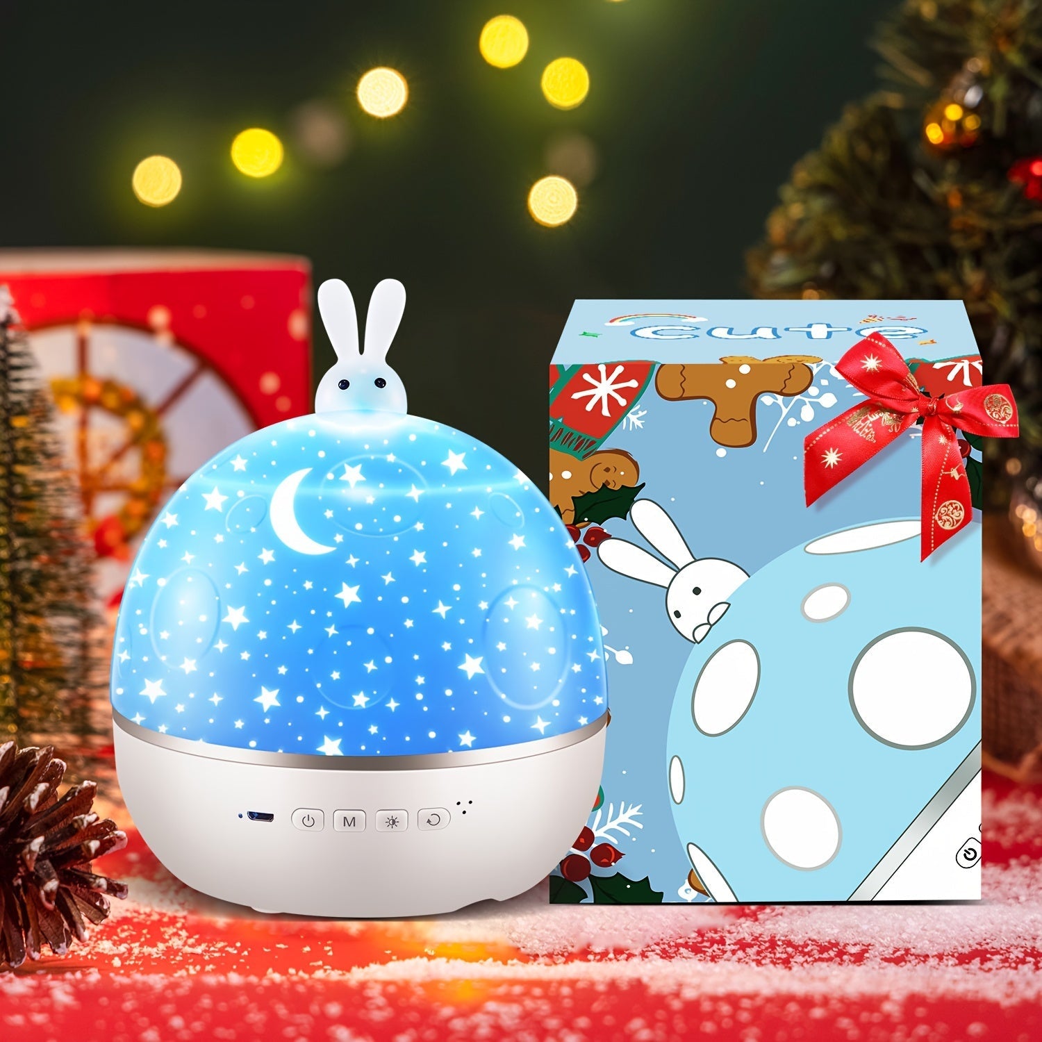 Proiettore di Stelle con Coniglietto - Incantevole Sonno per Bambini