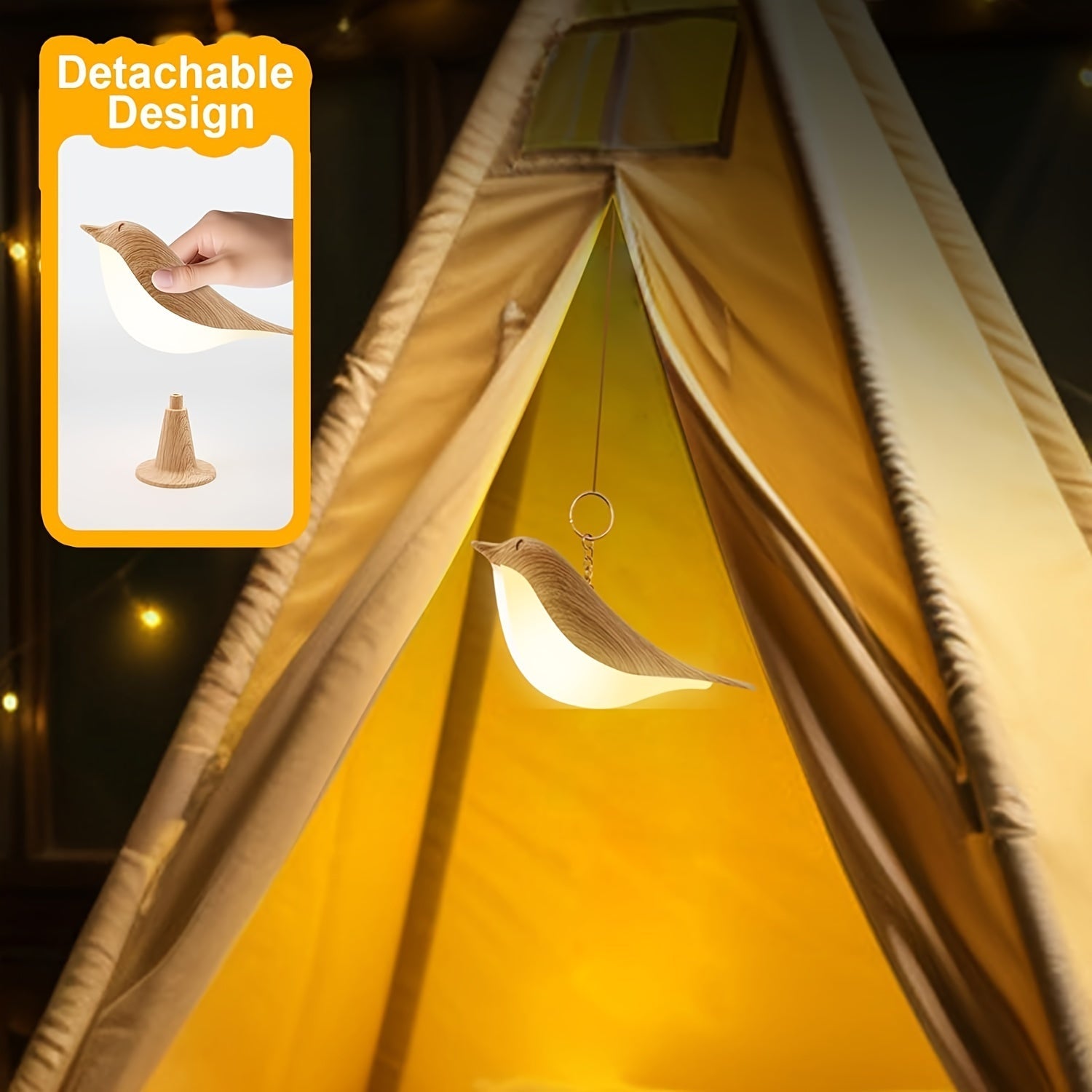 Lampada LED a forma di Uccello con Diffusore Aroma – Lampada da Notte e da Lettura Ricaricabile USB con 3 Temperature di Colore