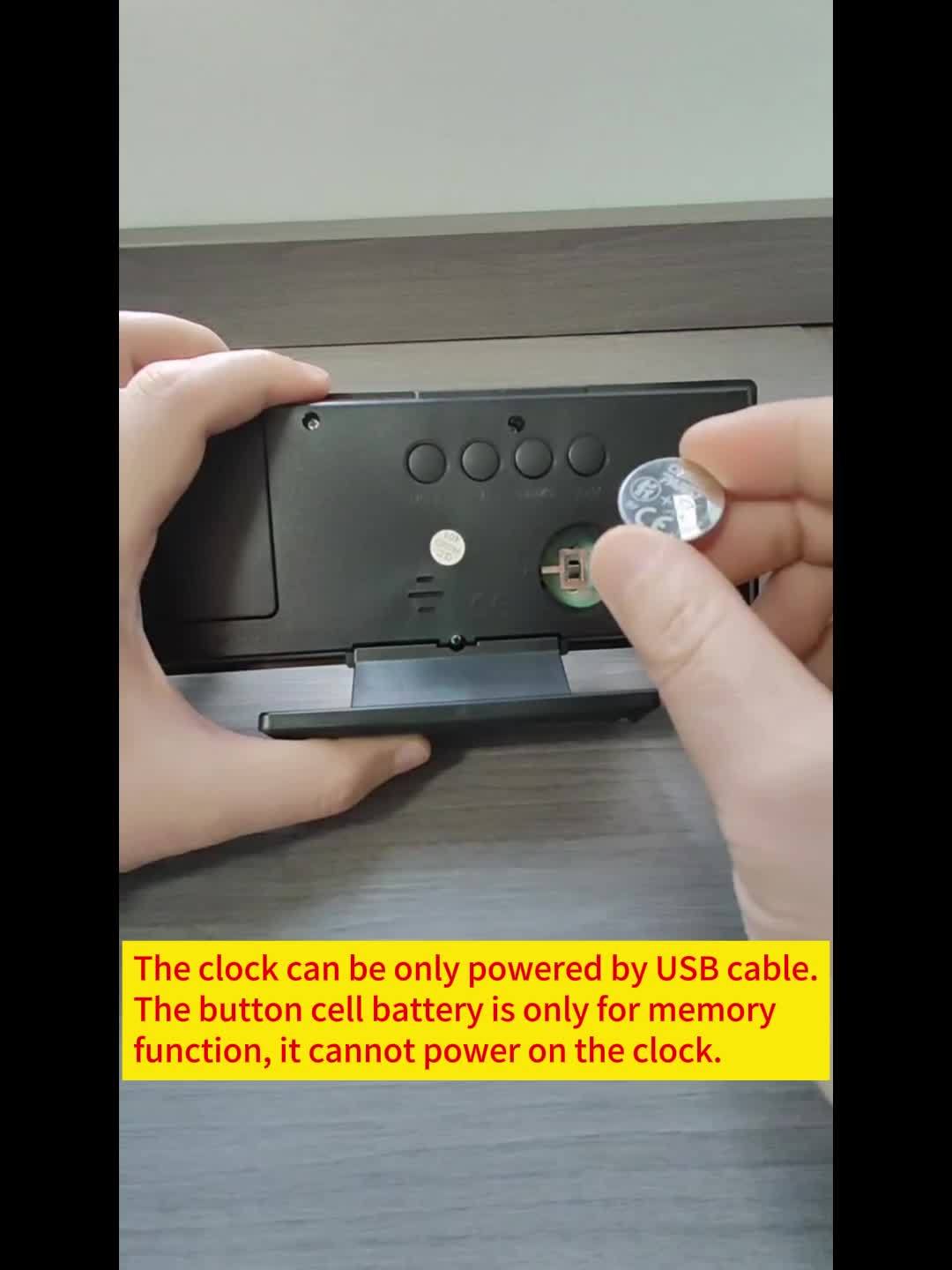 Orologio Proiettore LED con Proiezione Regolabile a 180° – Display Chiaro e Funzione Snooze per Camera da Letto o Ufficio