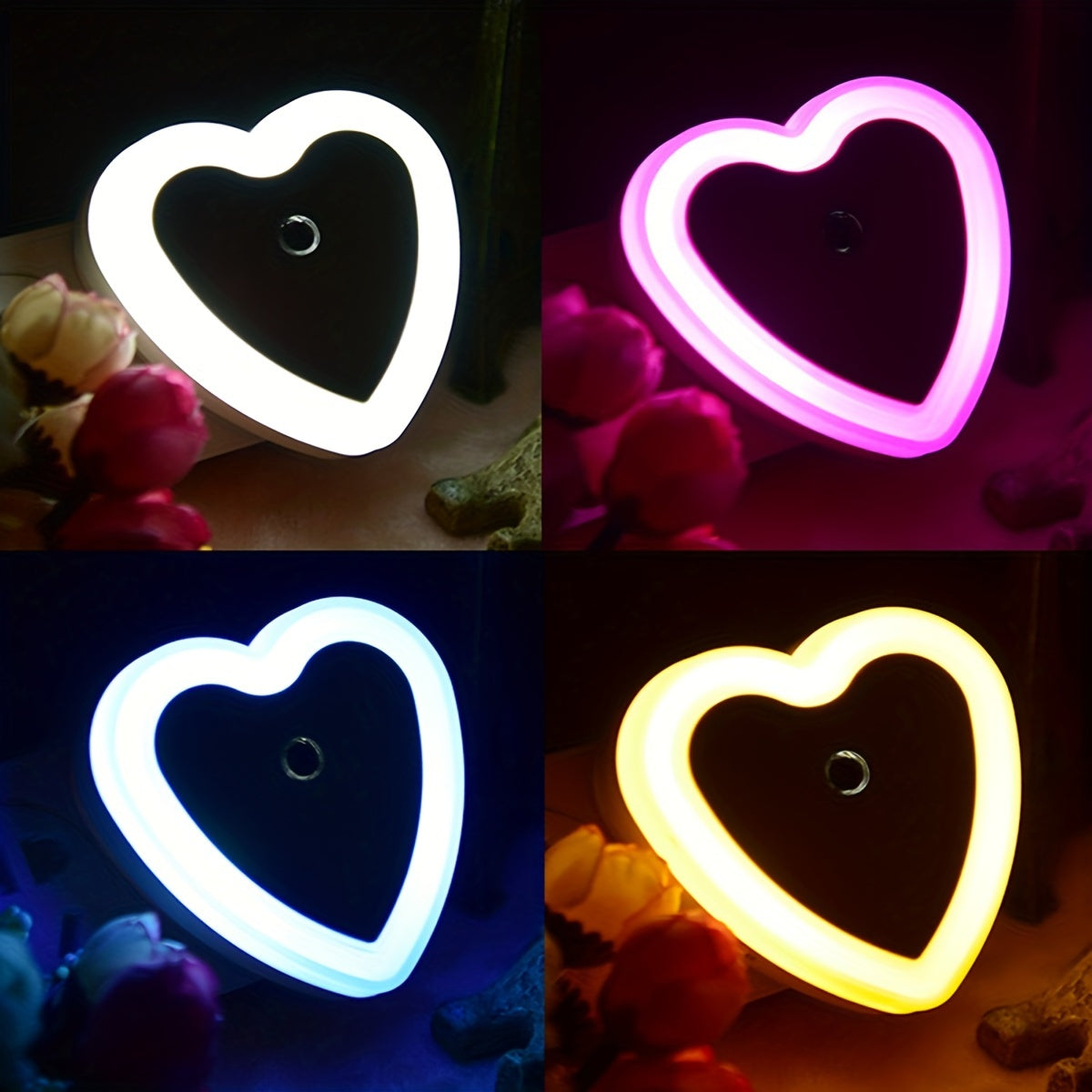 HeartGlow LED Notturno - Illuminazione Intelligente Dusk-to-Dawn