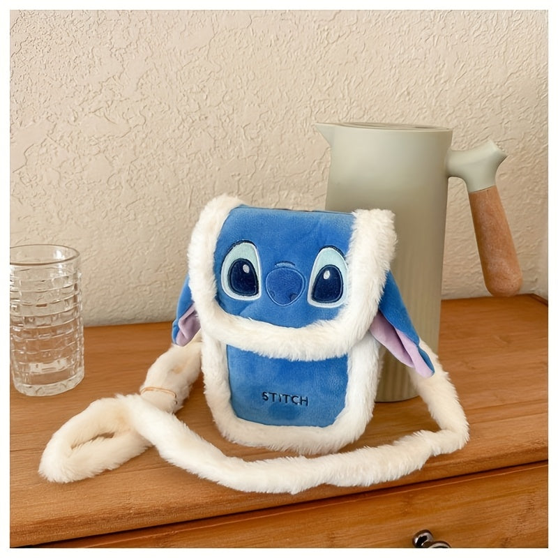 Borsa Crossbody Stitch Carina – Con Pelliccia e Design Ricamato per Uso Quotidiano