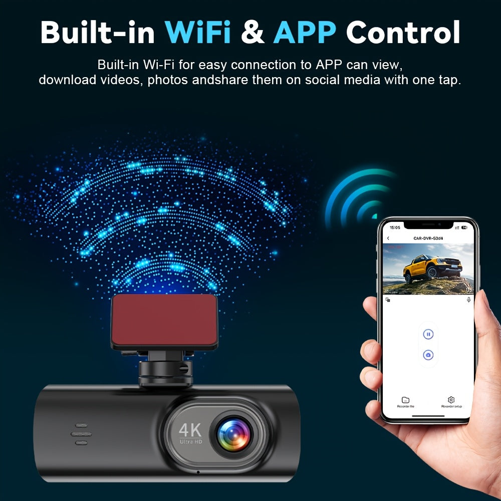 Dashcam 4K Ultra – Sicurezza Intelligente e Immagini Nitide in Ogni Viaggio