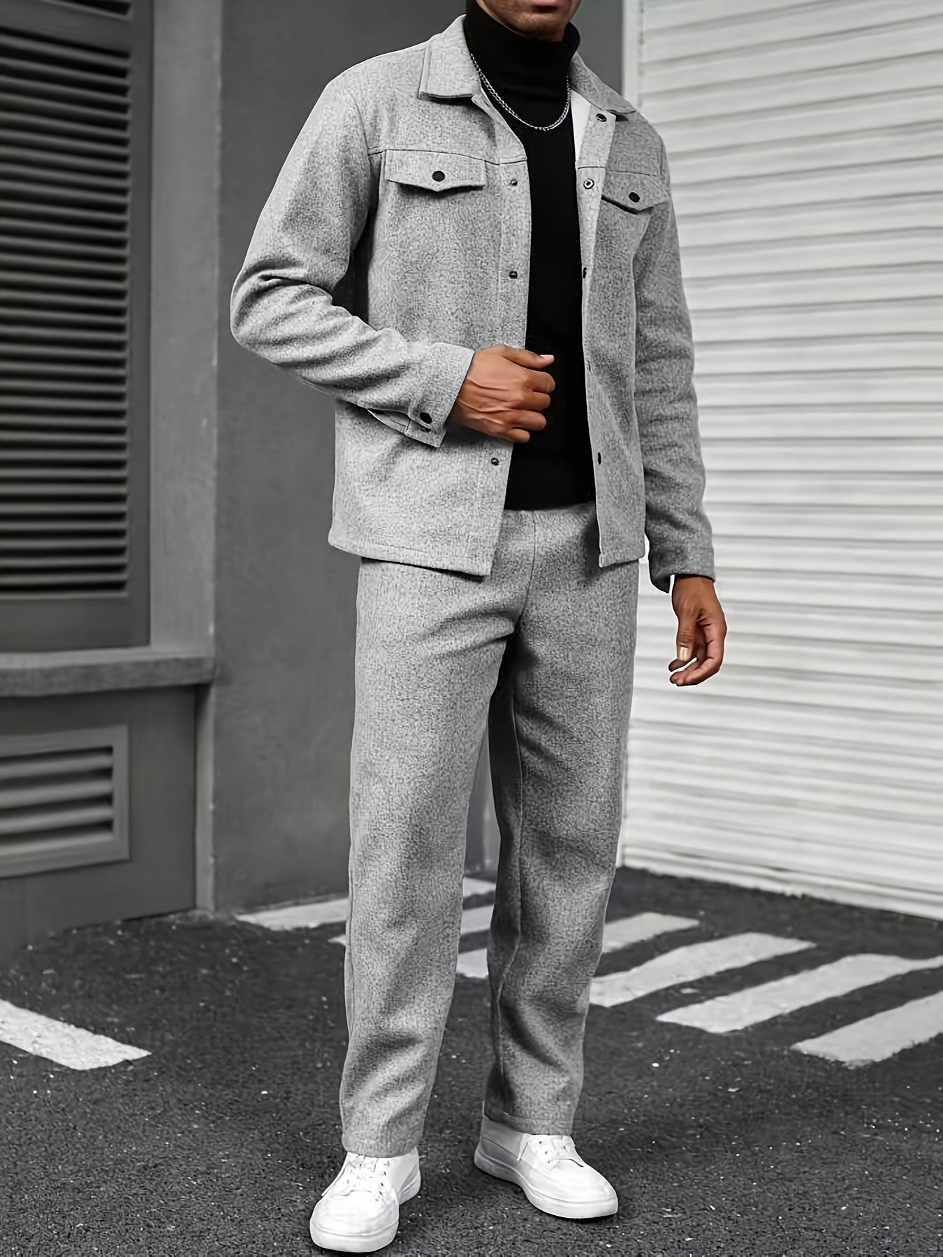 Set da Uomo Moderno a Due Pezzi – Comfort ed Eleganza Casual