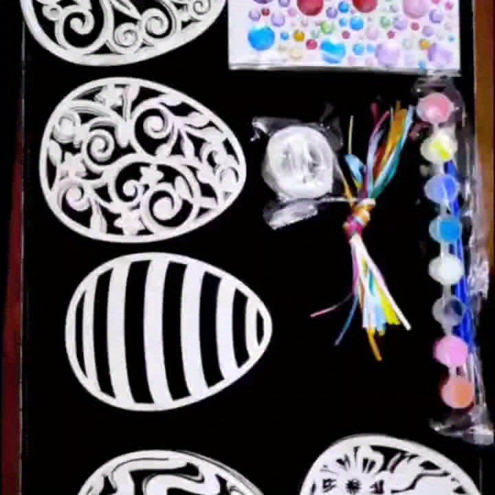 Kit di Fai-da-Te per Uova di Pasqua – Decora le Tue Colorate Uova di Legno per Pasqua