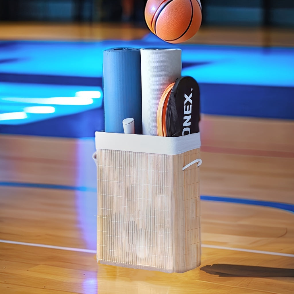 Cesto di Stoccaggio in Bambù Intrecciato - Sostenibile e Pratico per Ogni Stanza