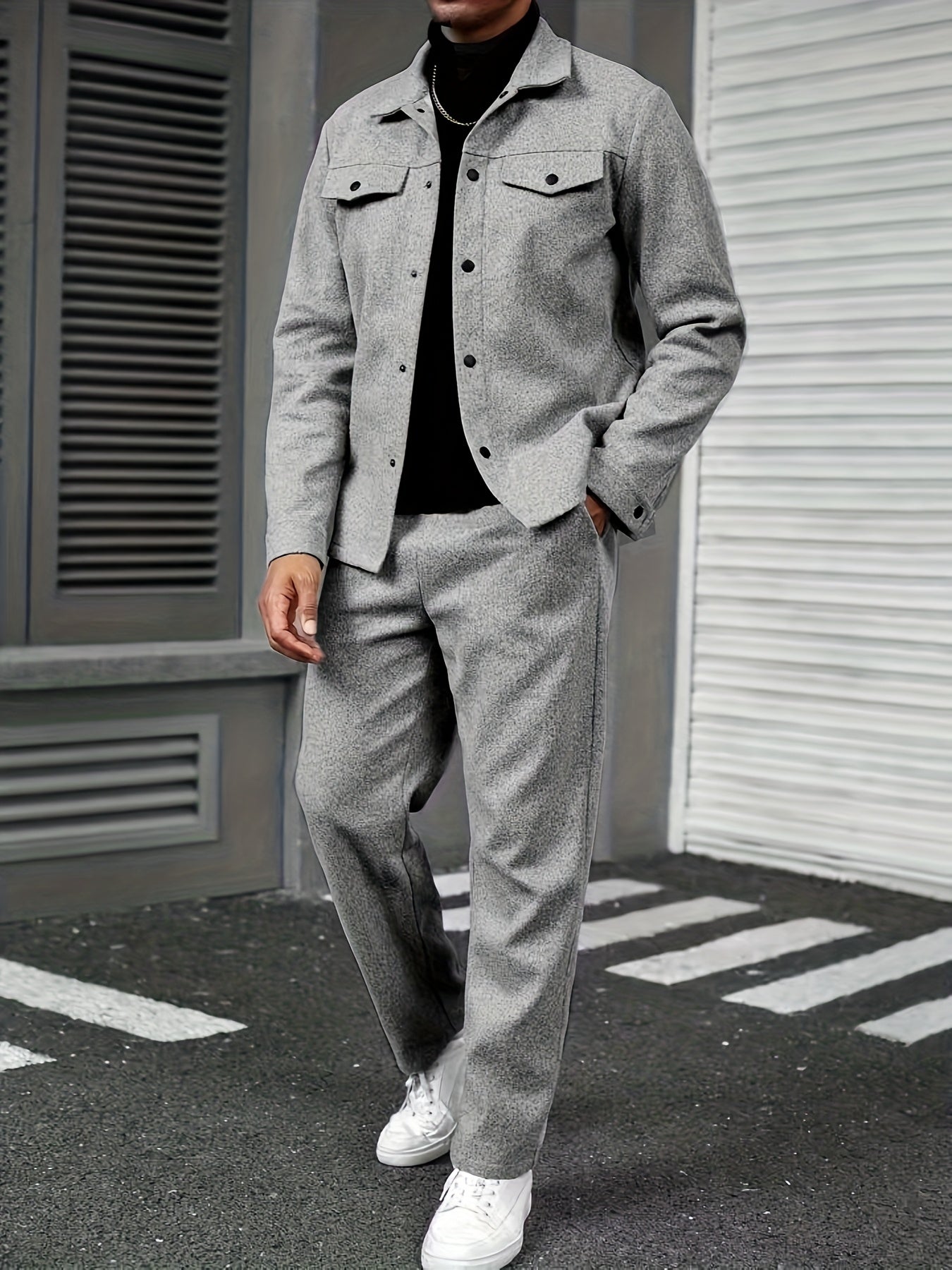 Set da Uomo Moderno a Due Pezzi – Comfort ed Eleganza Casual