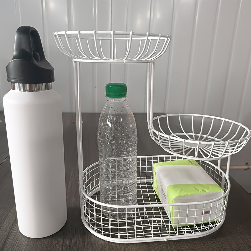 GoldenTier 3-Piani Cesto per Frutta – Elegante e Pratico