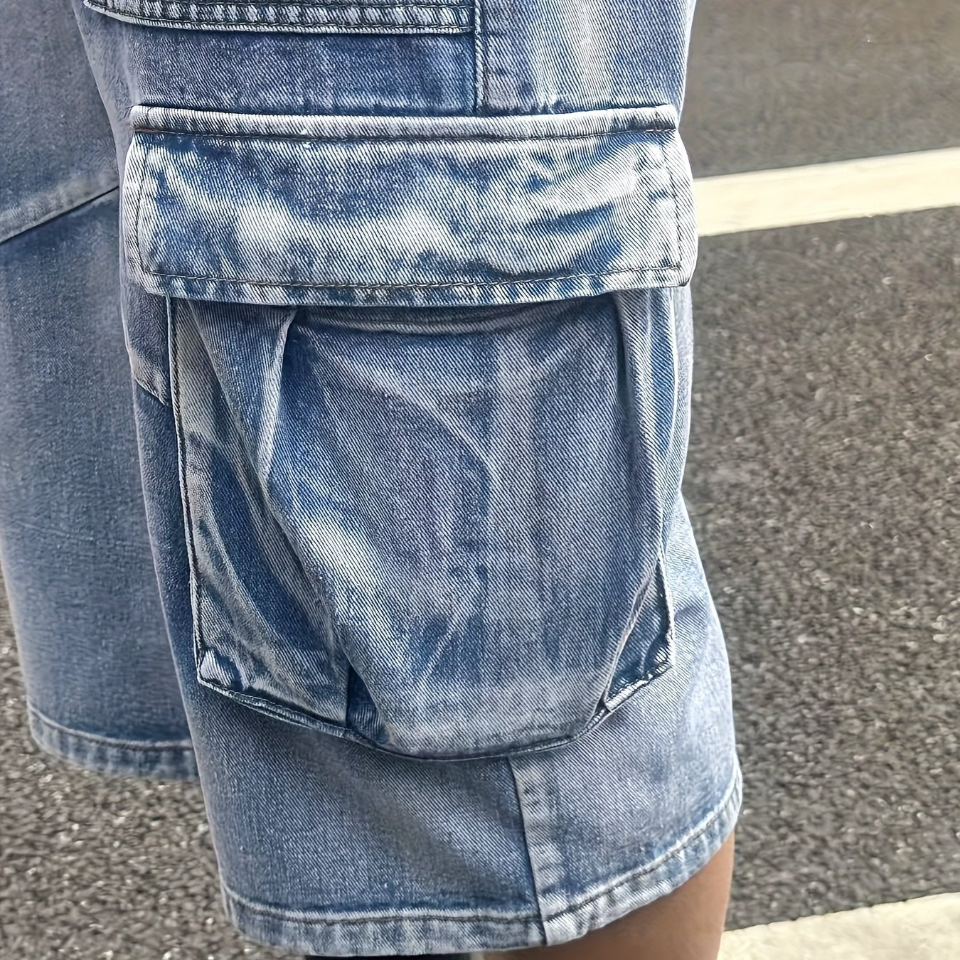 Pantaloni Corti Casual da Uomo in Denim Cargo – Robusti e Pratici per l'Uso Quotidiano