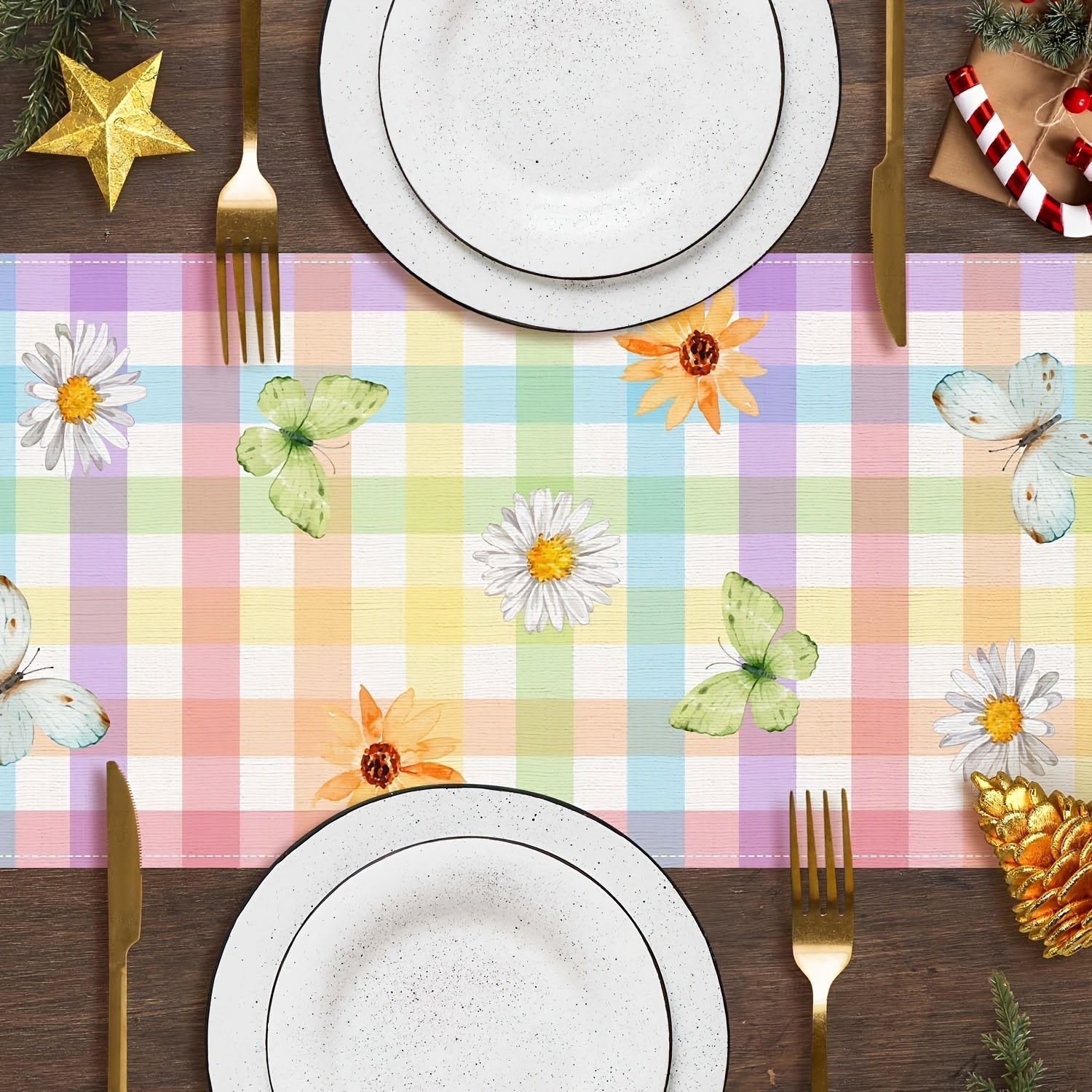 Runner da Tavola con Coniglietti – Decorazione Primaverile Allegra per la Tua Tavola