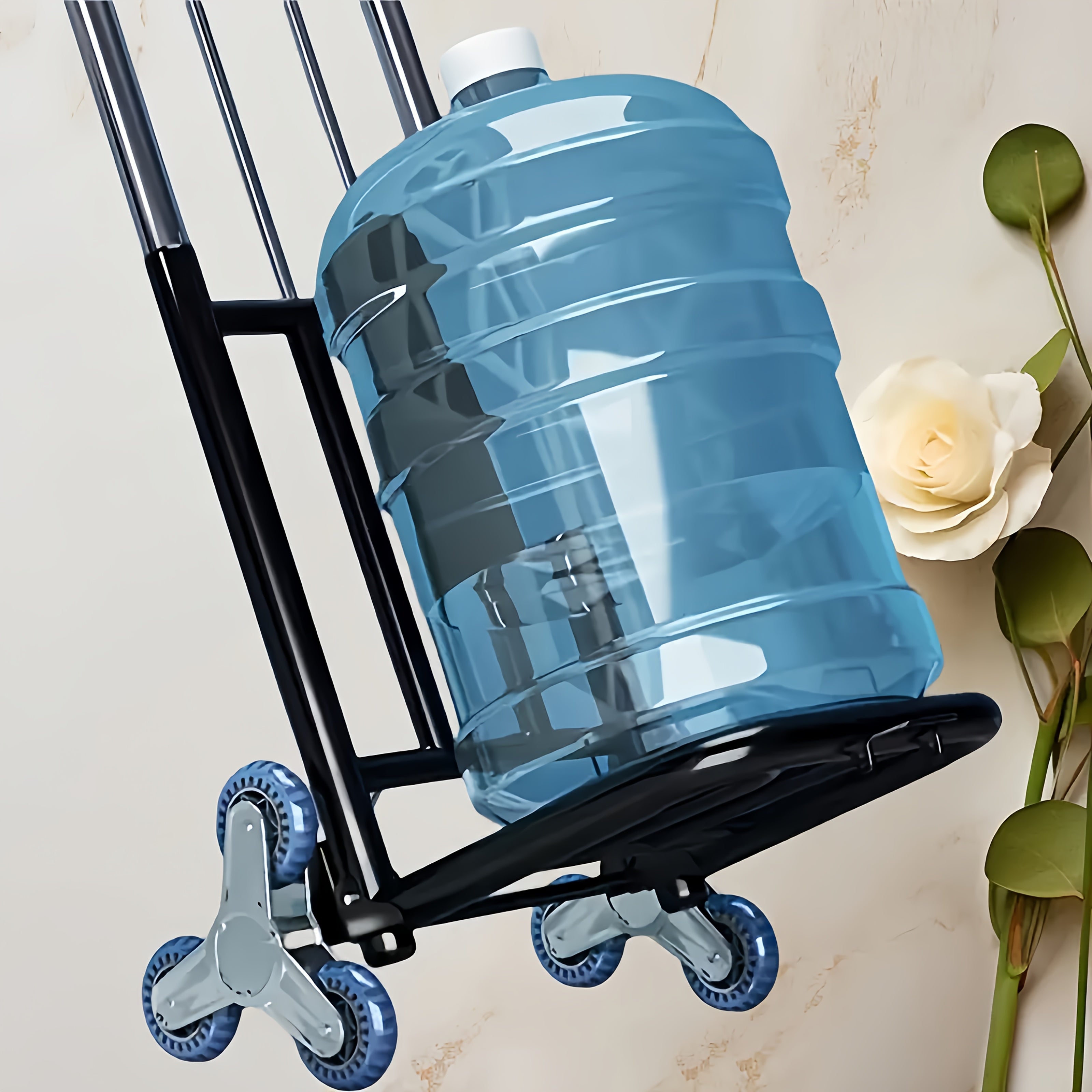 Carrello a Tre Ruote per Scale – Dolly Pieghevole Portatile per Carichi Pesanti