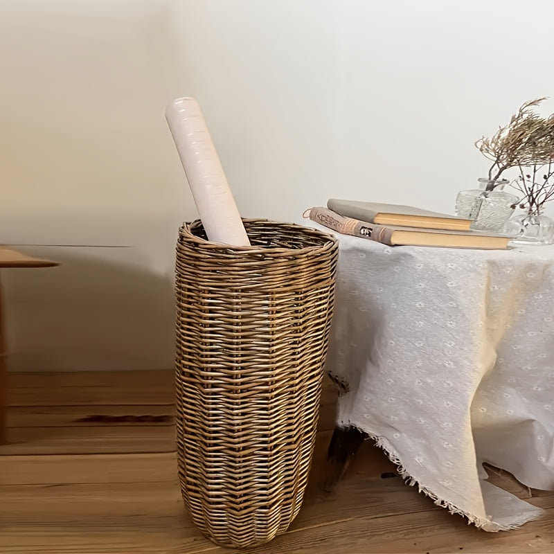 Cesto Vintage in Salice Intrecciato - Elegante e Funzionale per Ogni Casa