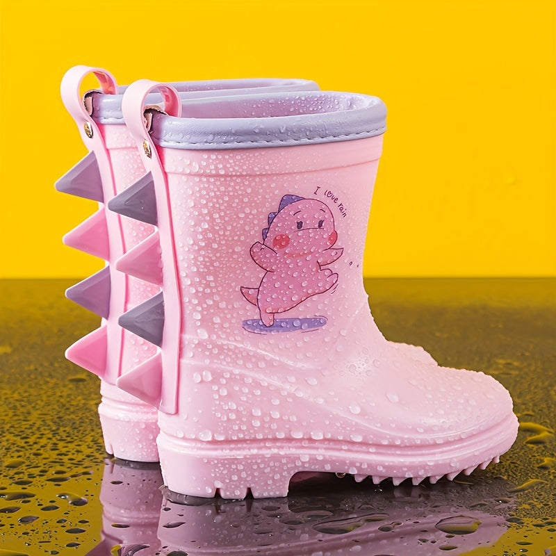 Dino Splash Stivali per Bambini - Divertente Protezione per Giornate Piovose