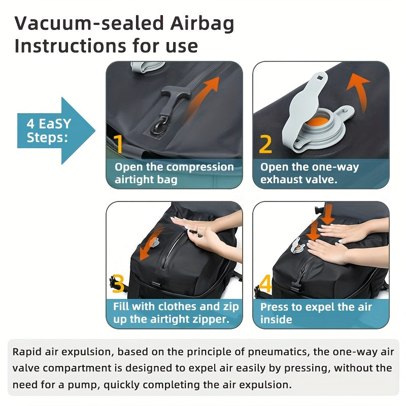 Zaino Vacuum Smart – Compatto e Spazioso per Viaggi