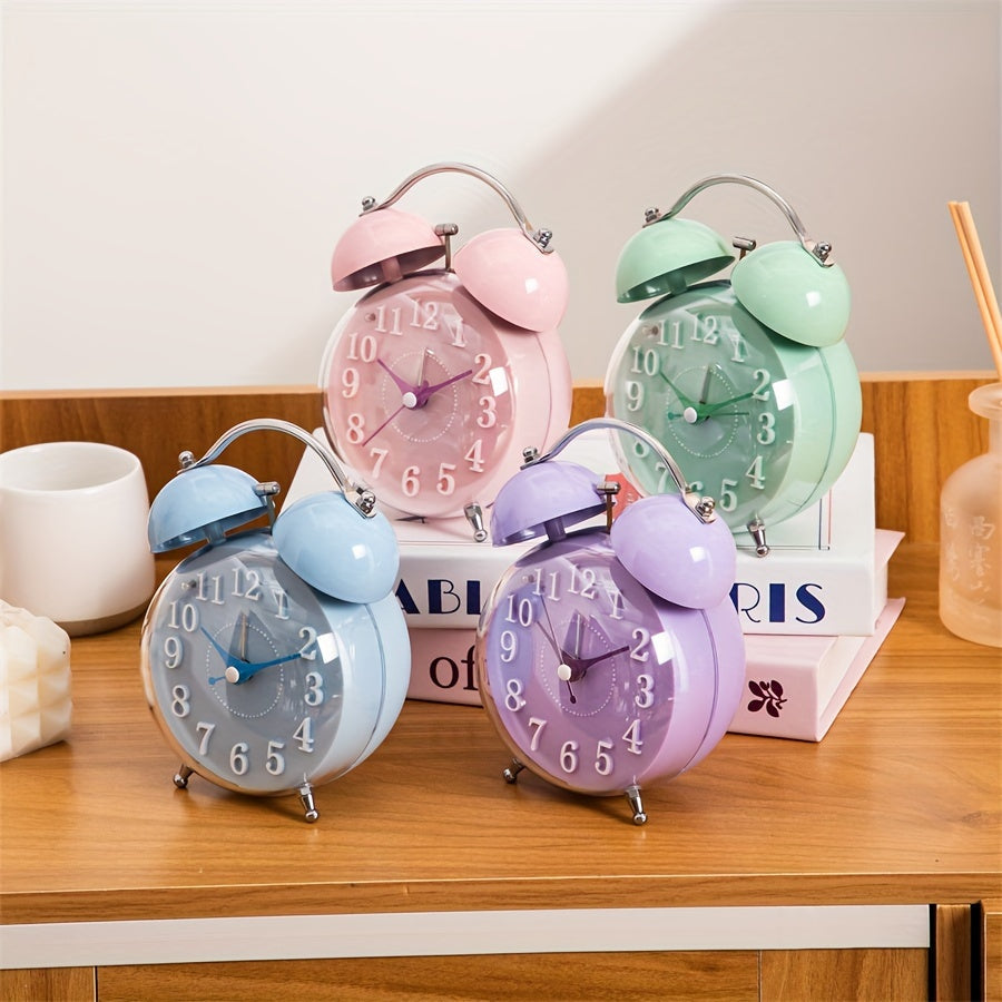 Sveglia di Lusso Silenziosa con Illuminazione Notturna – Display Rotante e Suono di Campanello Forte per un’Esperienza di Sveglia Efficace