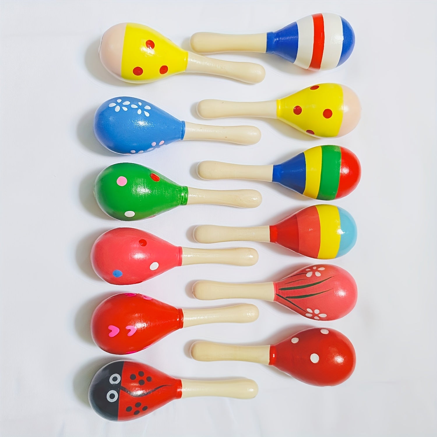 MelodyWood Maraca in Legno - Strumento Musicale Giocoso per Bambini