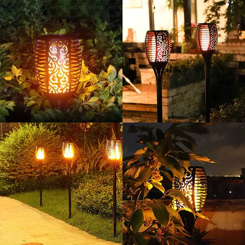 Fackele Solara da Giardino a Energia Solare – Illuminazione Magica a Fiamma per Esterni