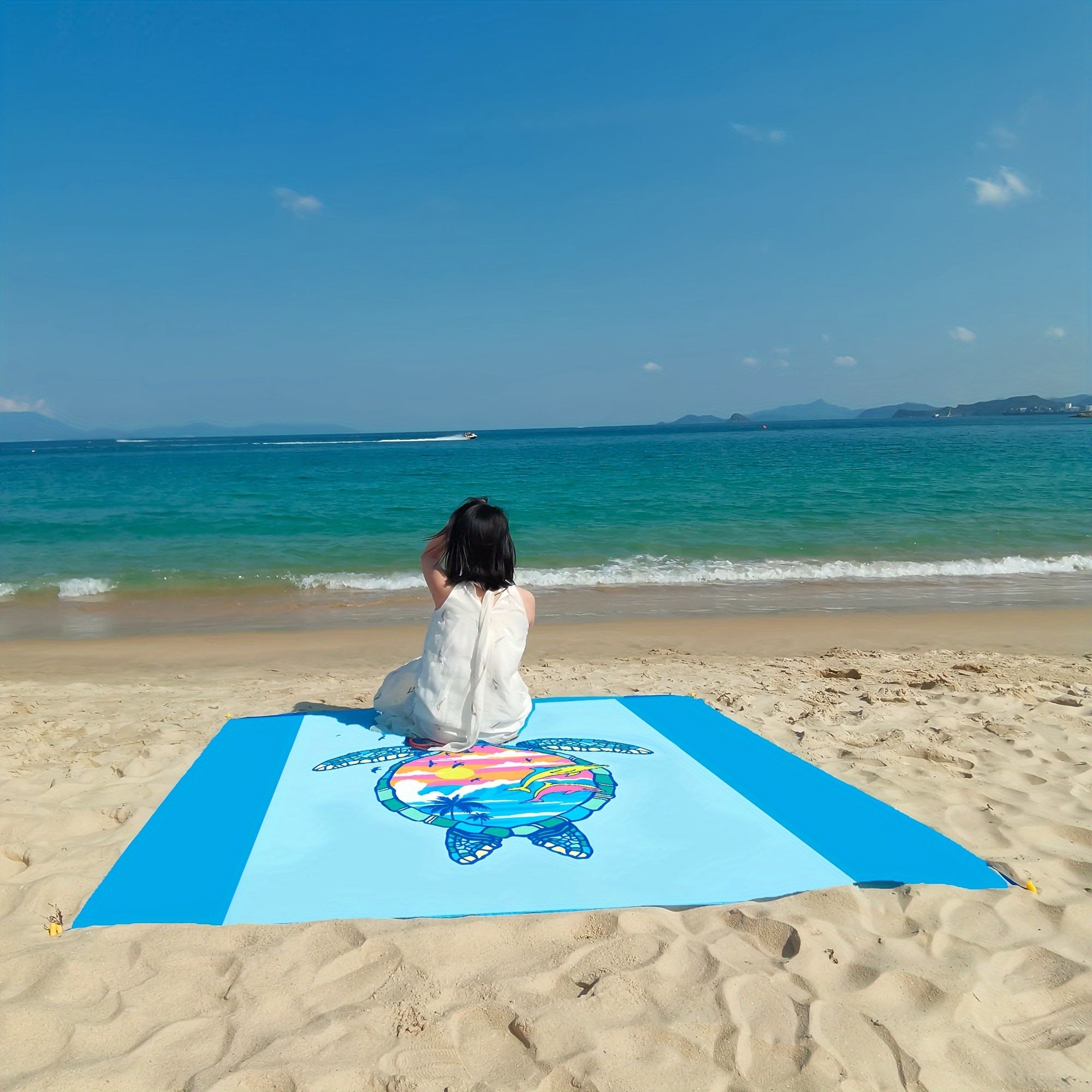 TropiComfort Tappeto da Spiaggia Oversize – Ampio, Durevole e Resistente alla Sabbia