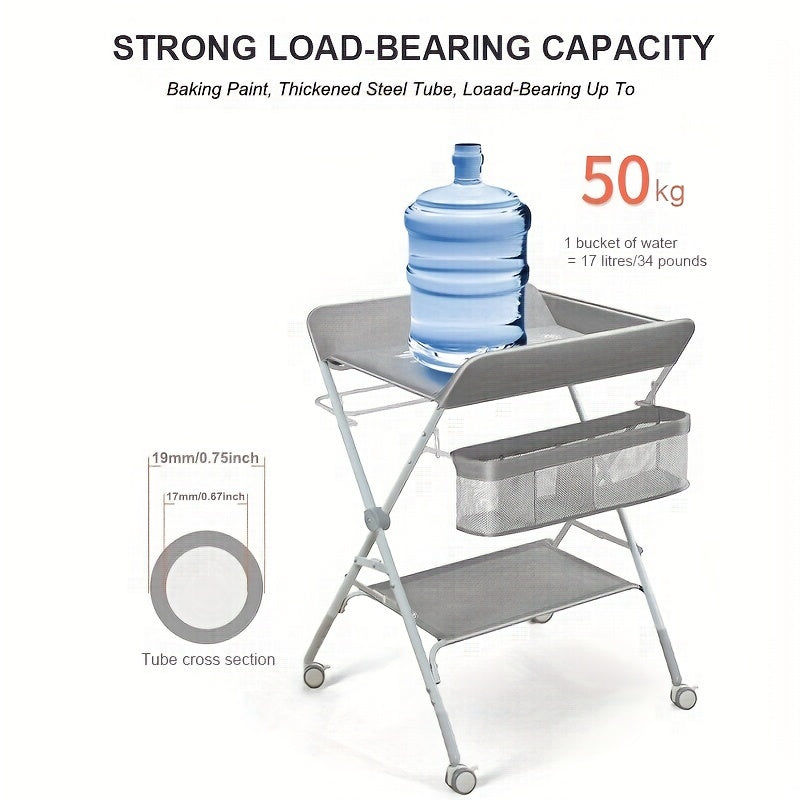 Tavolo Pieghevole e Portatile per Cambiare Pannolini per Bambini – Perfetto per Organizzazione e Comfort