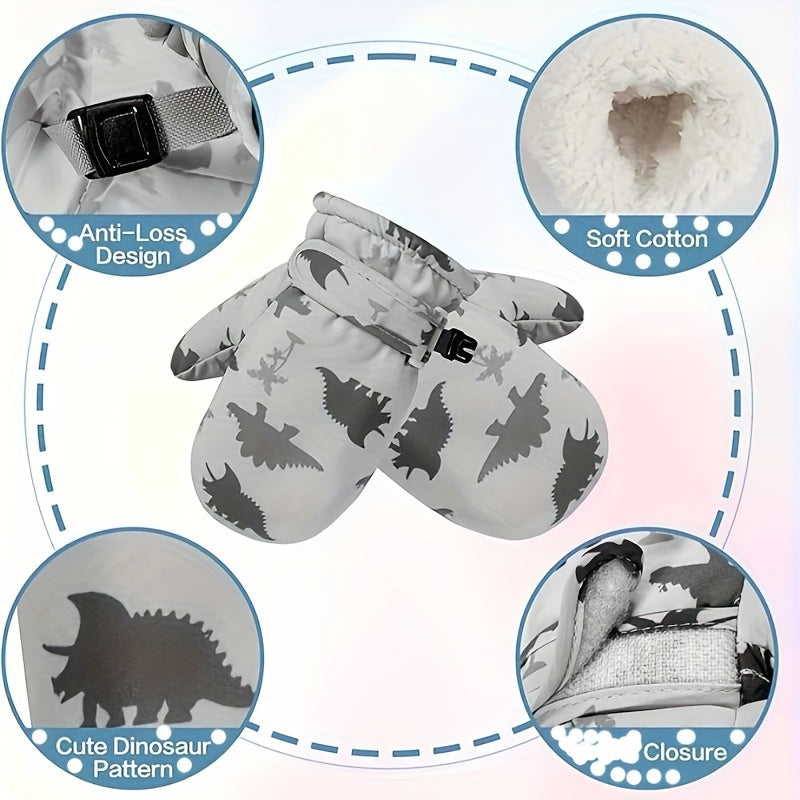 Guanti Invernali Dino per Bambini - Per Avventure Calde nella Neve