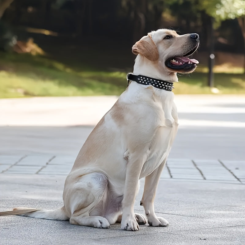Collare per Cani Regolabile con Spikes - Robusto e Sicuro per Cani di Grandi Dimensioni
