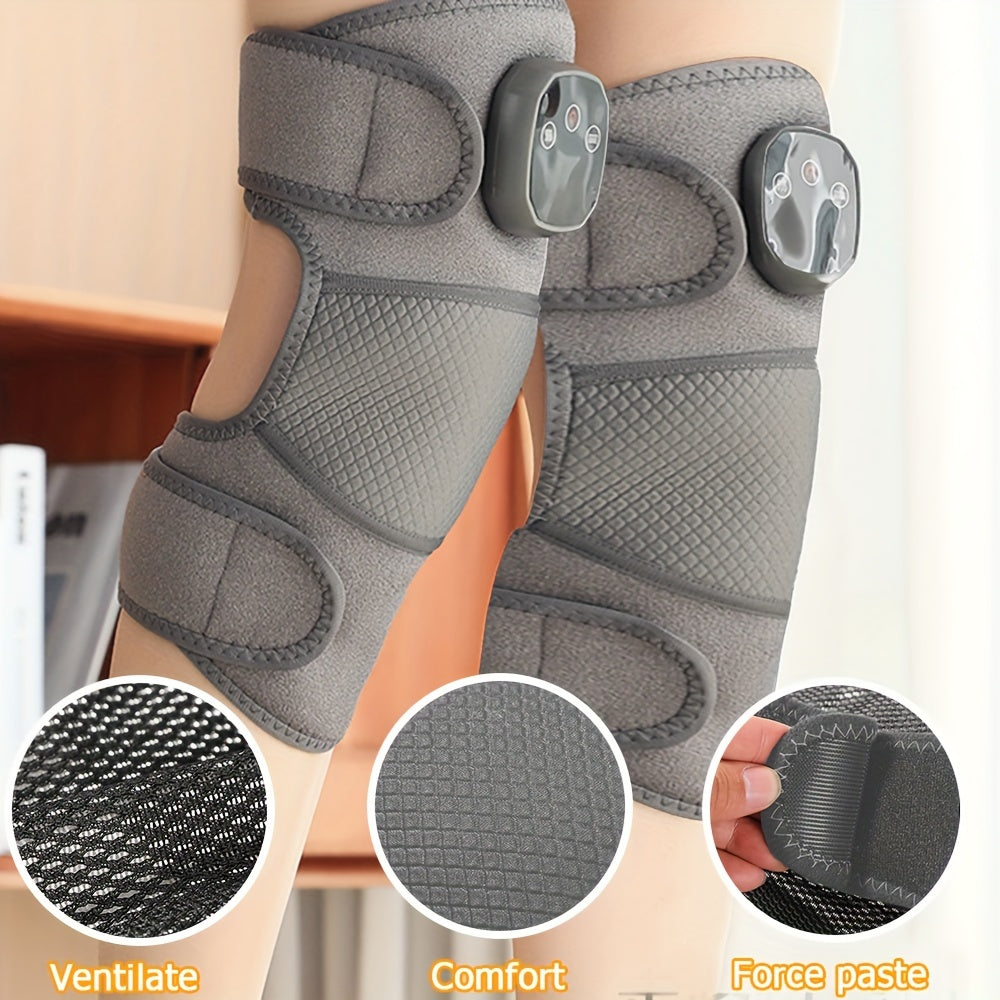 Massaggiatore Wireless per Ginocchia e Gambe con Funzione Riscaldante – Compressione Regolabile per un Ottimale Sollievo dal Dolore