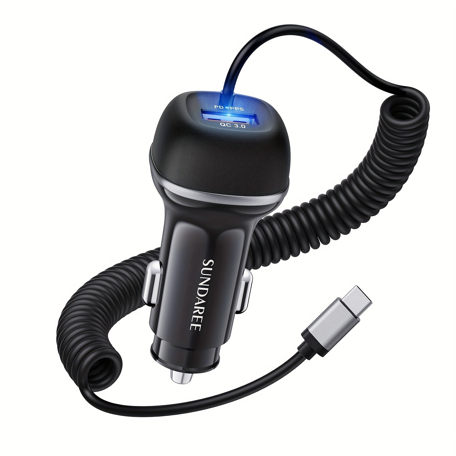 Caricabatterie per auto USB-C 51W a ricarica rapida – Per ricaricare rapidamente più dispositivi