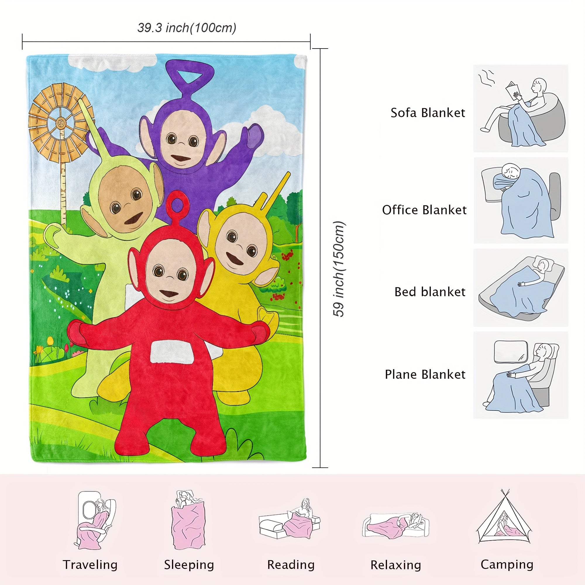 Coperta Teletubbies - Per Bambini, Morbida e Versatile