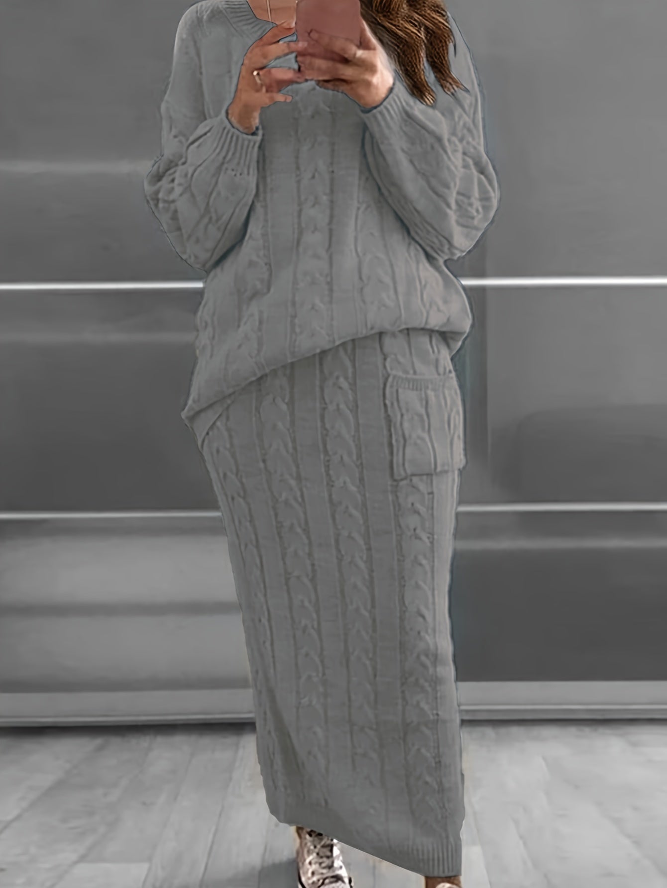 Set Maglione Plus-Size Luna - Confortevole e Stilosamente per l'Autunno & Inverno