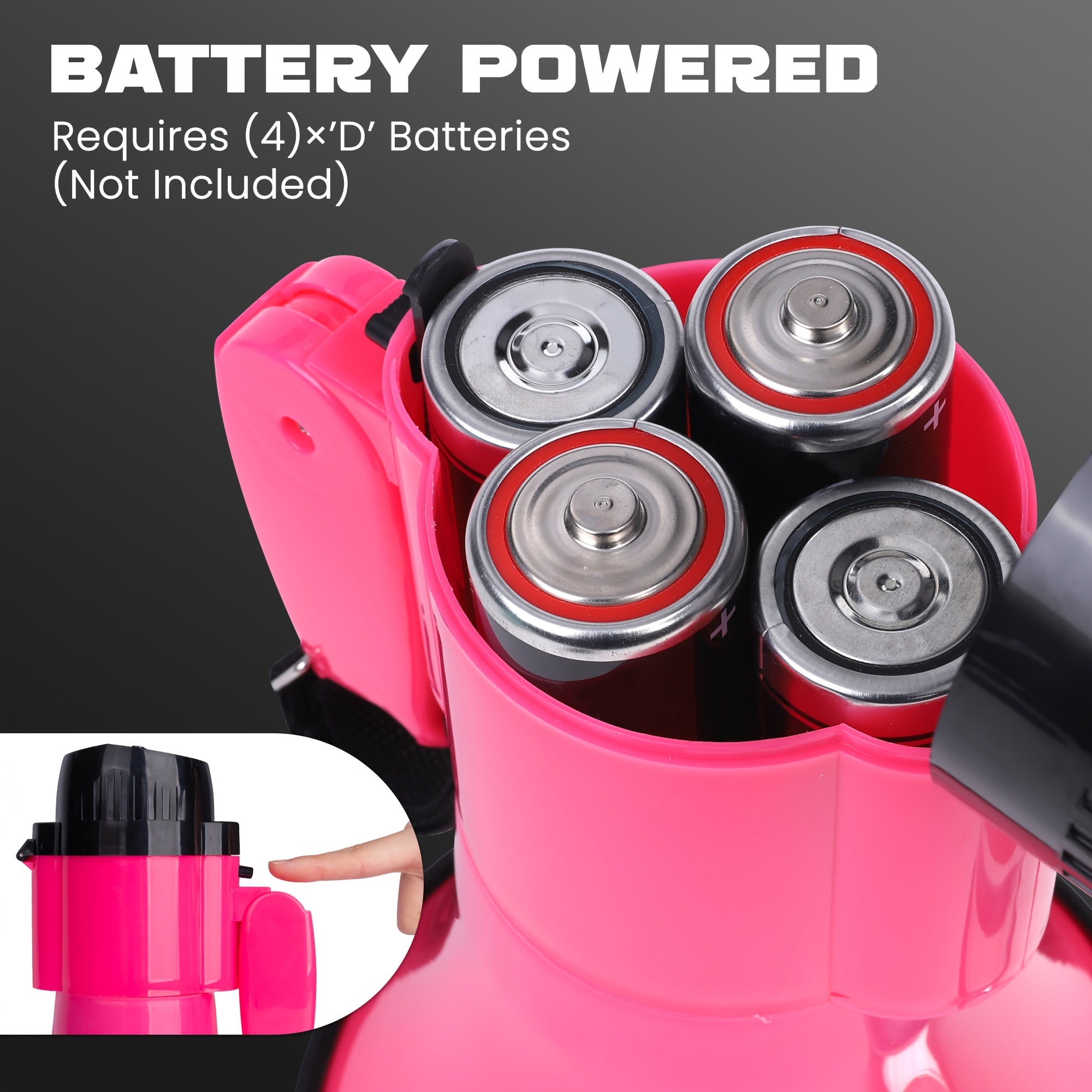 Megafono Potente con Sirena - Raggio fino a 731 metri, Volume Regolabile