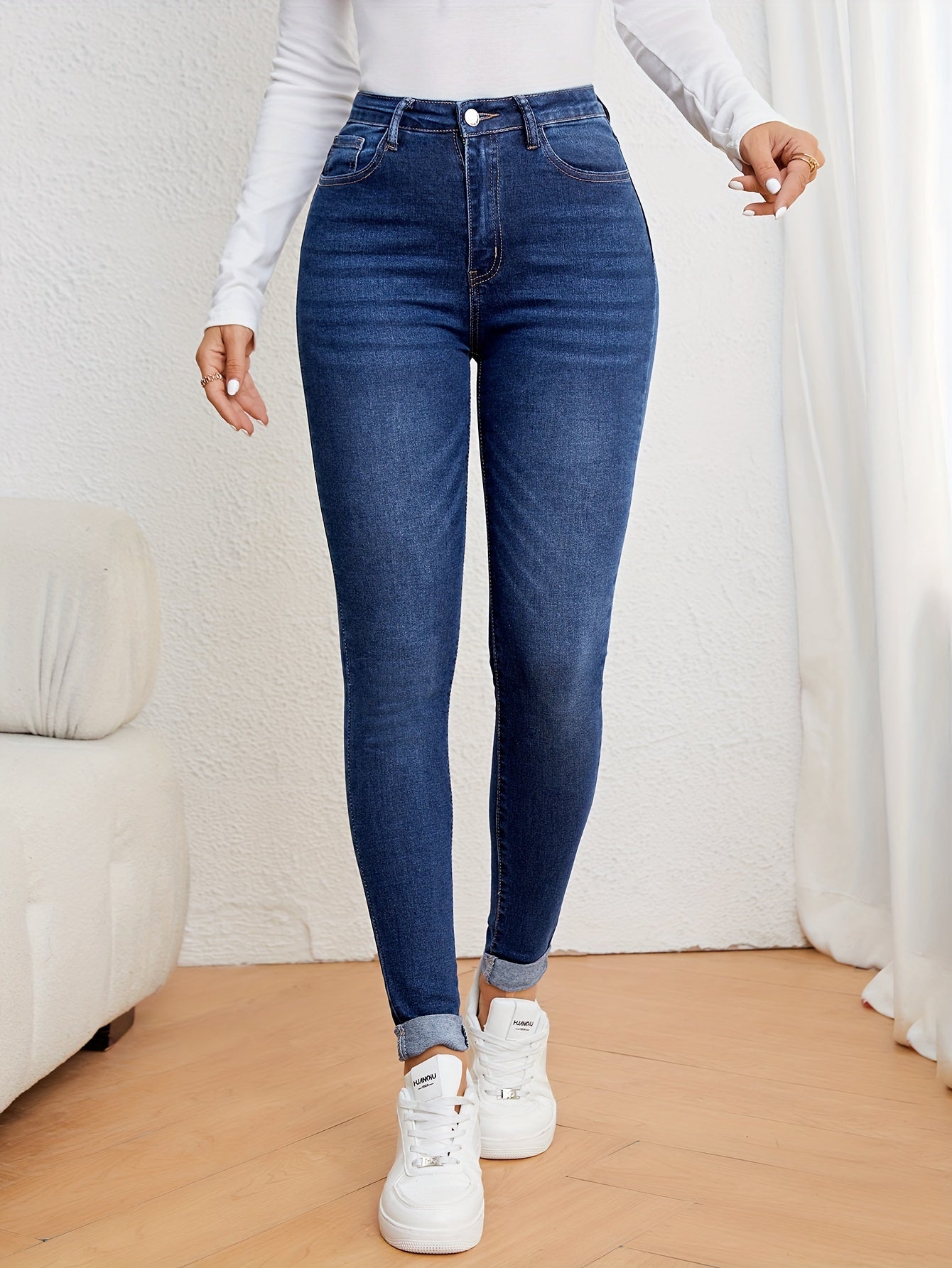 Jeans Skinny Casual per Donne – Stretch Medio, Ideale per Tutte le Stagioni