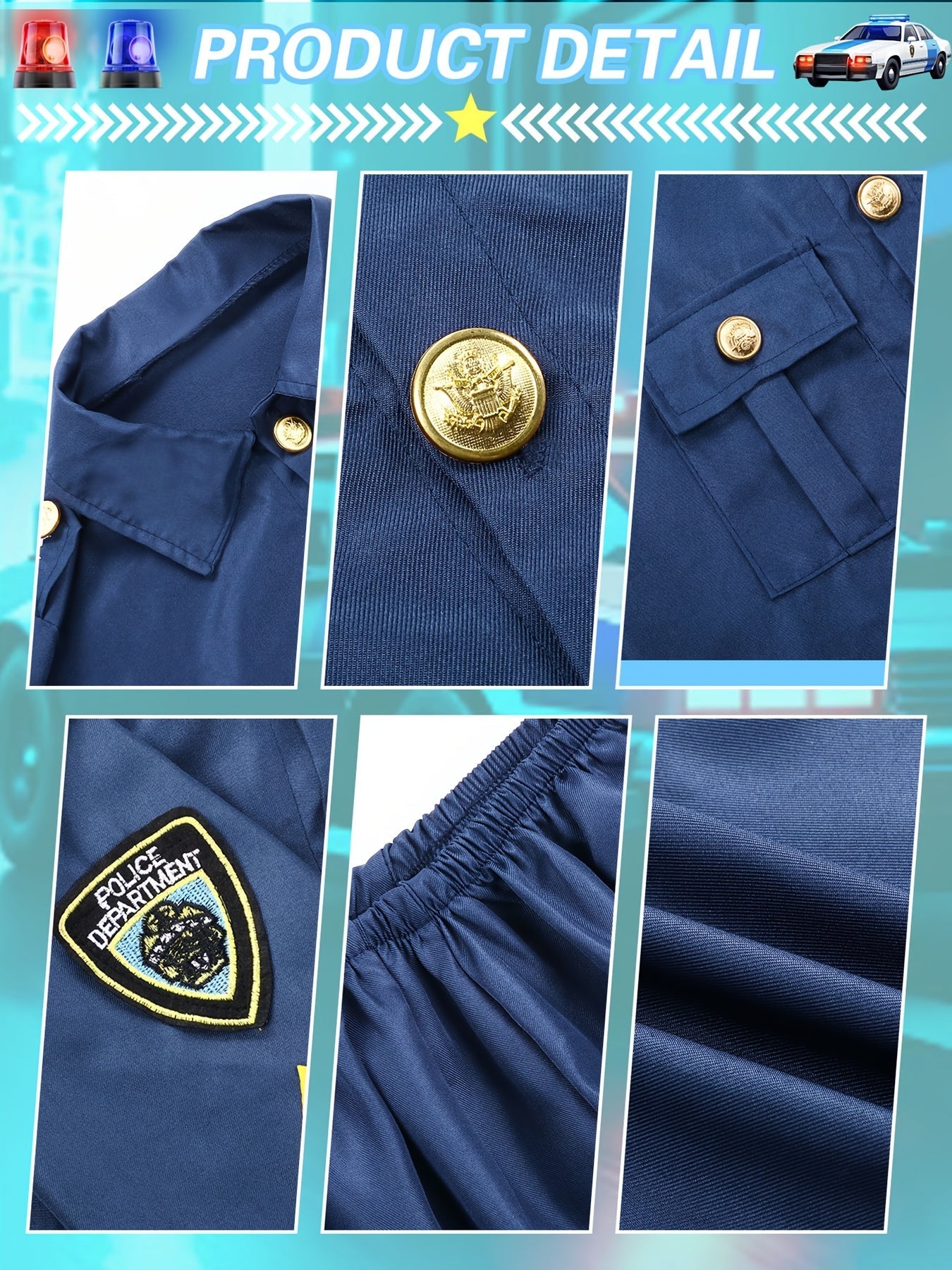 Costume da Poliziotto Coraggioso - Per Piccoli Eroi