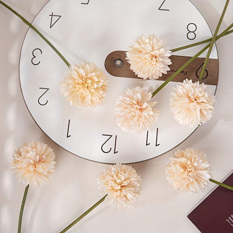 Set di 5 Fiori di Crisantemo in Plastica – Composizioni Floreali Realistiche per Matrimoni e Decorazioni per la Casa