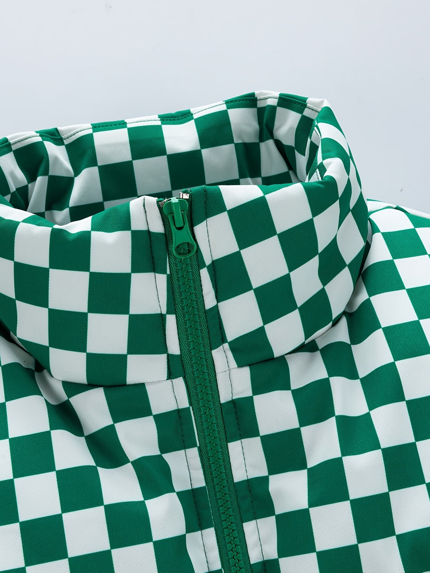 Giacca Puffer a Quadri Elegante per Uomini – Giacca Invernale Traspirante e Calda con Collo Alto