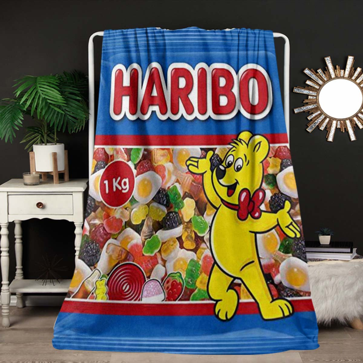 Coperta Dolciumi Haribo  – Morbida e Colorata per Bambini