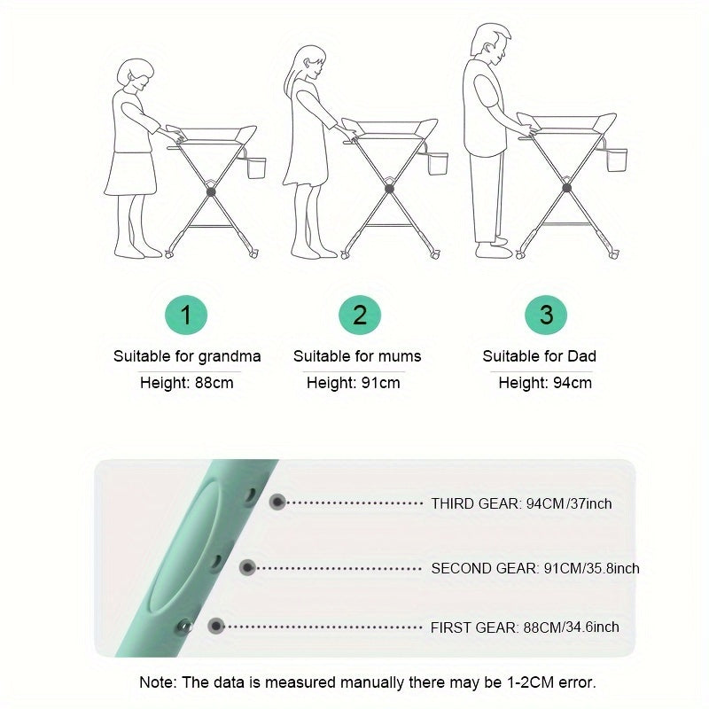 Tavolo Pieghevole e Portatile per Cambiare Pannolini per Bambini – Perfetto per Organizzazione e Comfort
