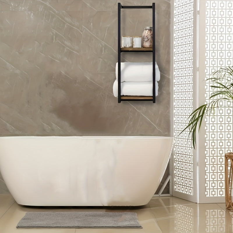 Portasciugamani Industriale con Mensole – Mobili da Parete Eleganti e Funzionali