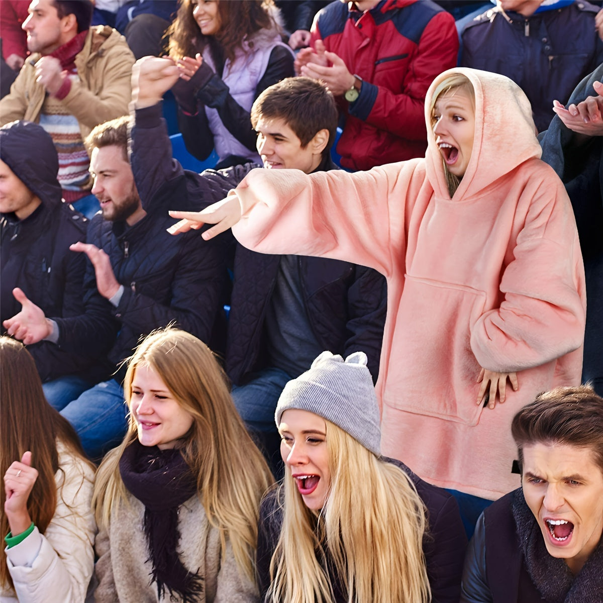 Luna Sherpa Hoodie Blanket - Ultra Morbido e Confortevole per i Giorni Più Freddi